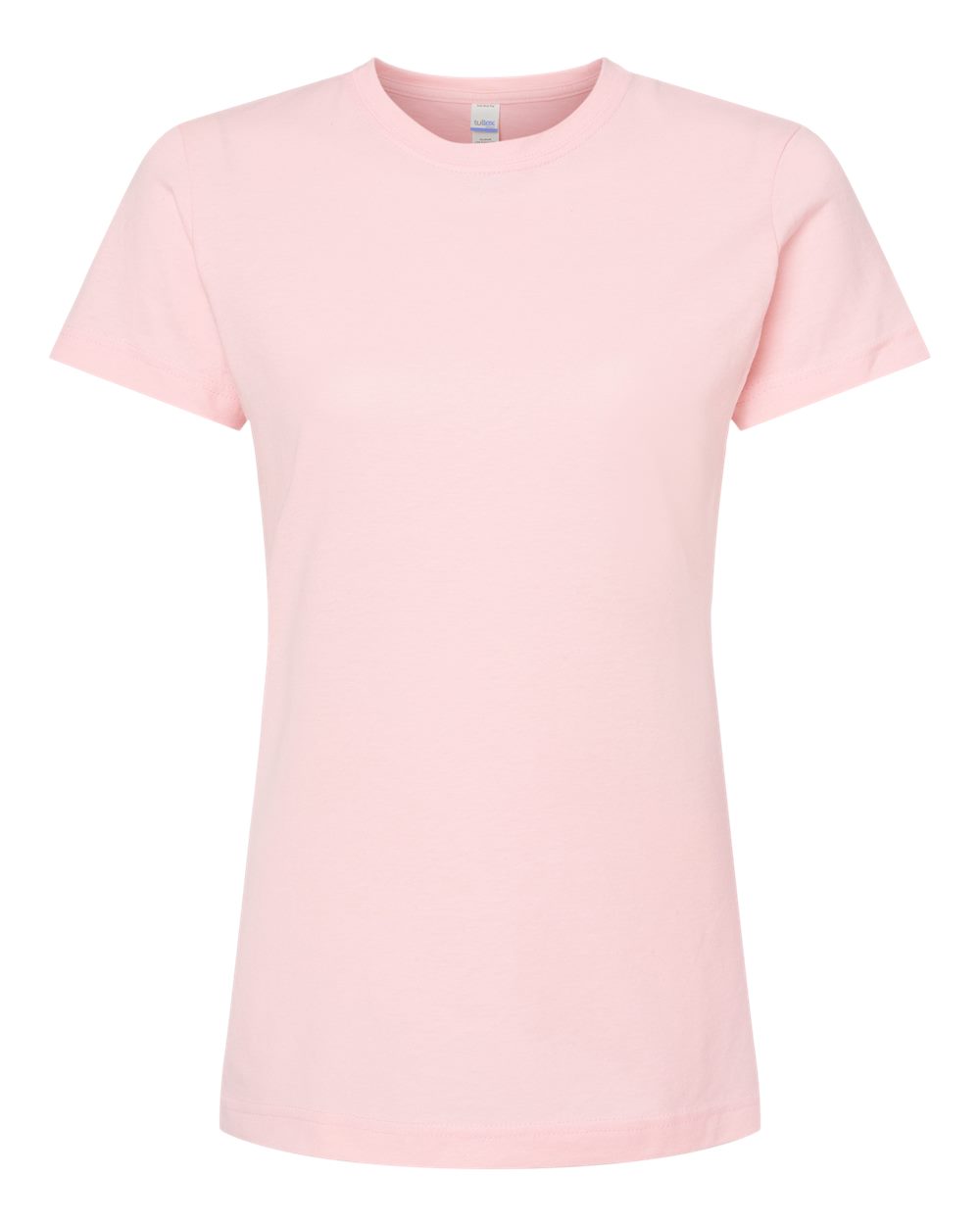 Front View of Pink Women's Fine Jersey Classic Fit T-Shirt - 216