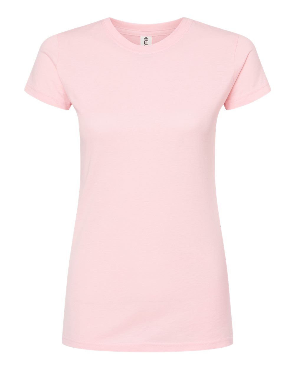 Front View of Pink Women's Fine Jersey Slim Fit T-Shirt - 213