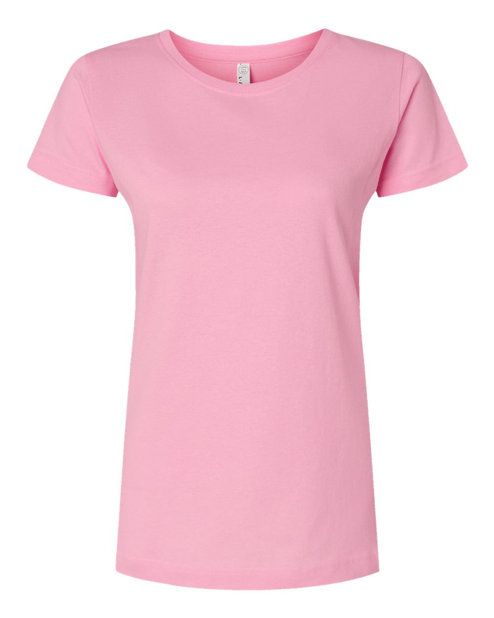 Front View of Pink Women's Fine Jersey Tee - 3516