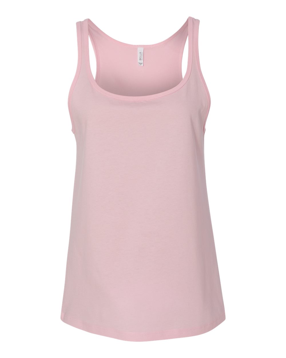Front View of Pink Women’s Relaxed Jersey Tank - 6488