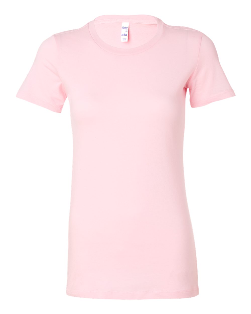 Front View of Pink Women's Slim Fit Tee - 6004