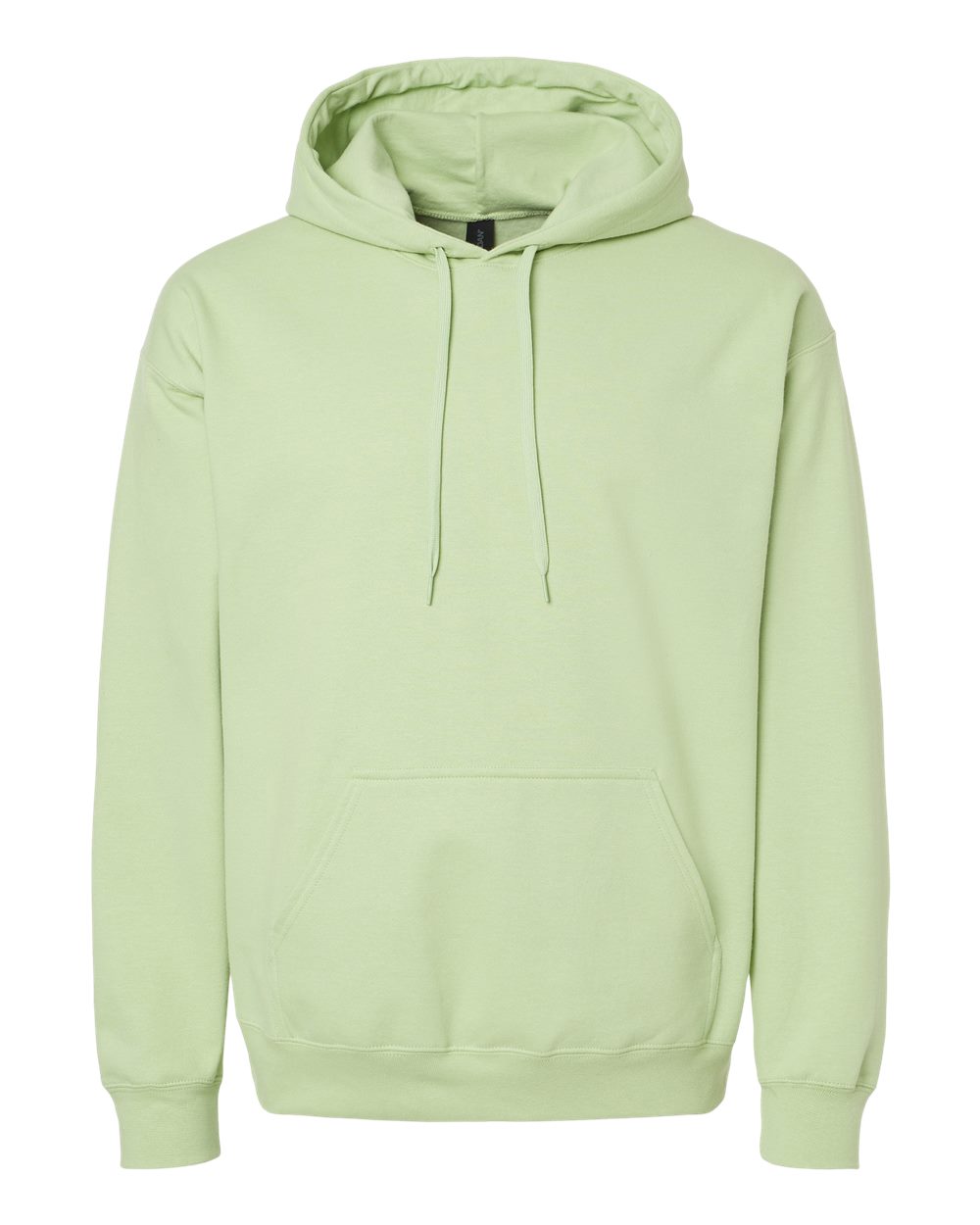 Front View of Pistachio Softstyle® Midweight Hooded Sweatshirt - SF500