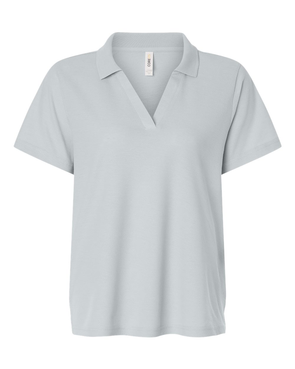 Front View of Platinum Women's Resolve CVC Performance Pique Polo - CE106W