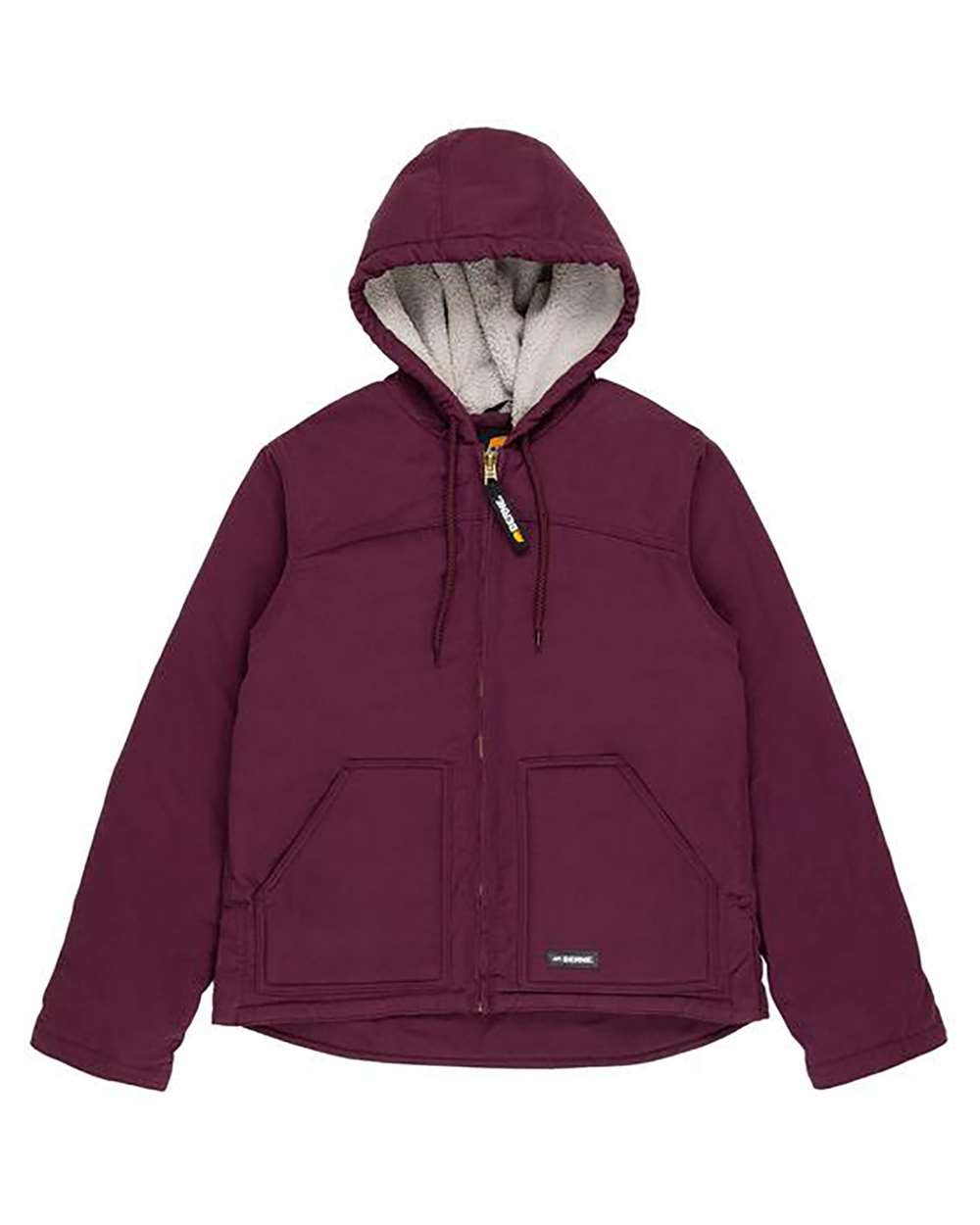 Front View of Plum Women's Softstone Hooded Coat - WHJ43