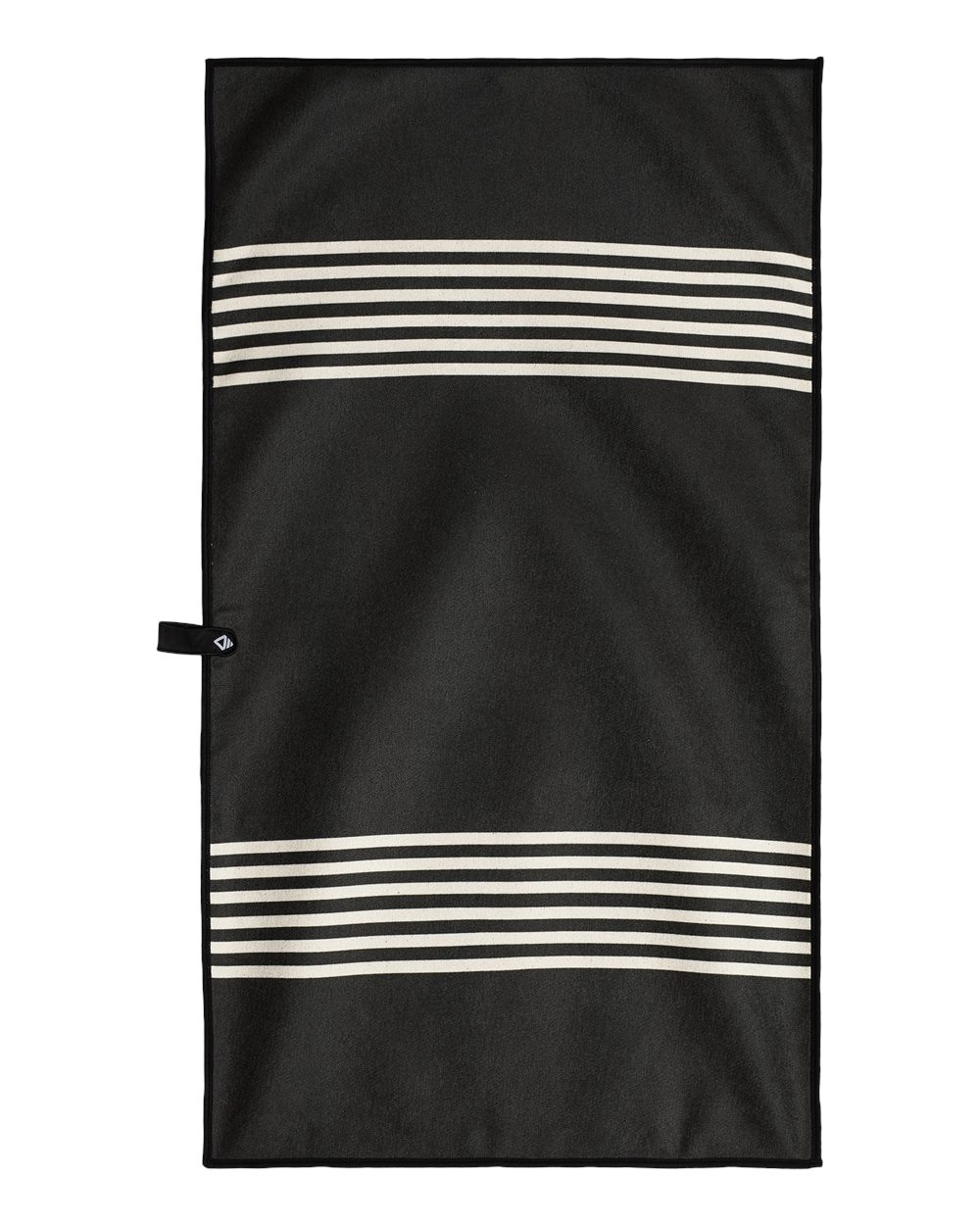 Front View of Poolside Black Fitness Towel - CST