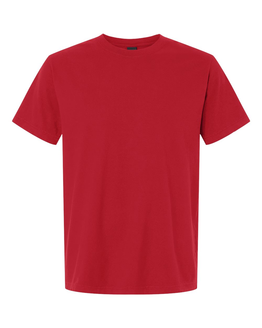 Front View of Pop Red Unisex Heavyweight Garment-Dyed Tee - 4810GD