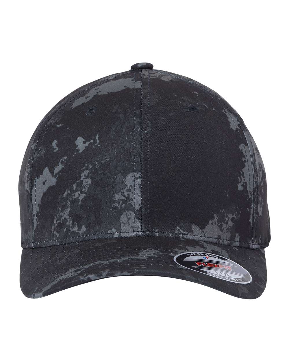 Front View of Poseidon Black Cotton Blend Cap - 6277