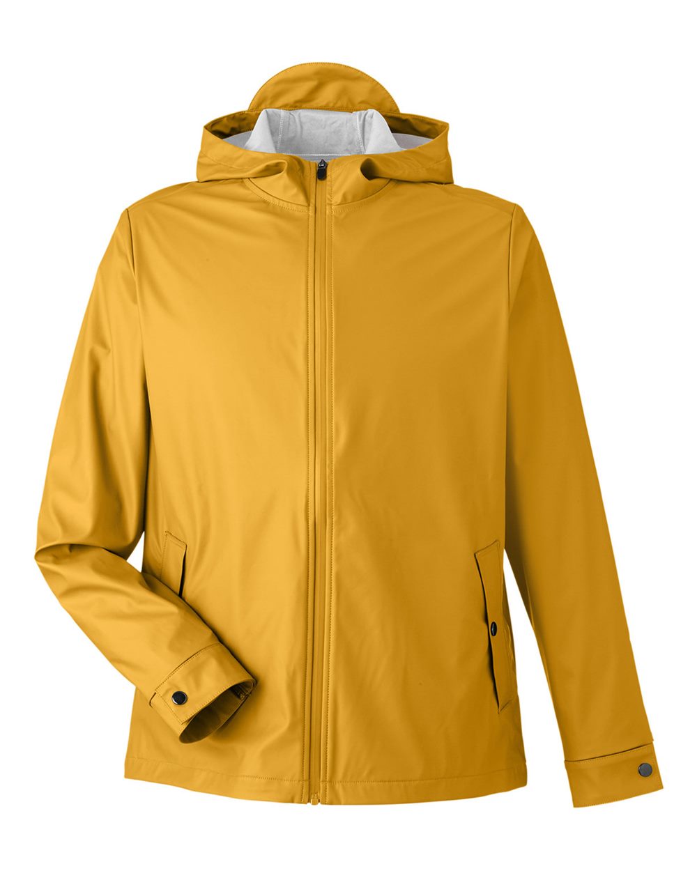 Front View of Prescott Yellow Unisex New Classics® Prescott Rain Jacket - DG720