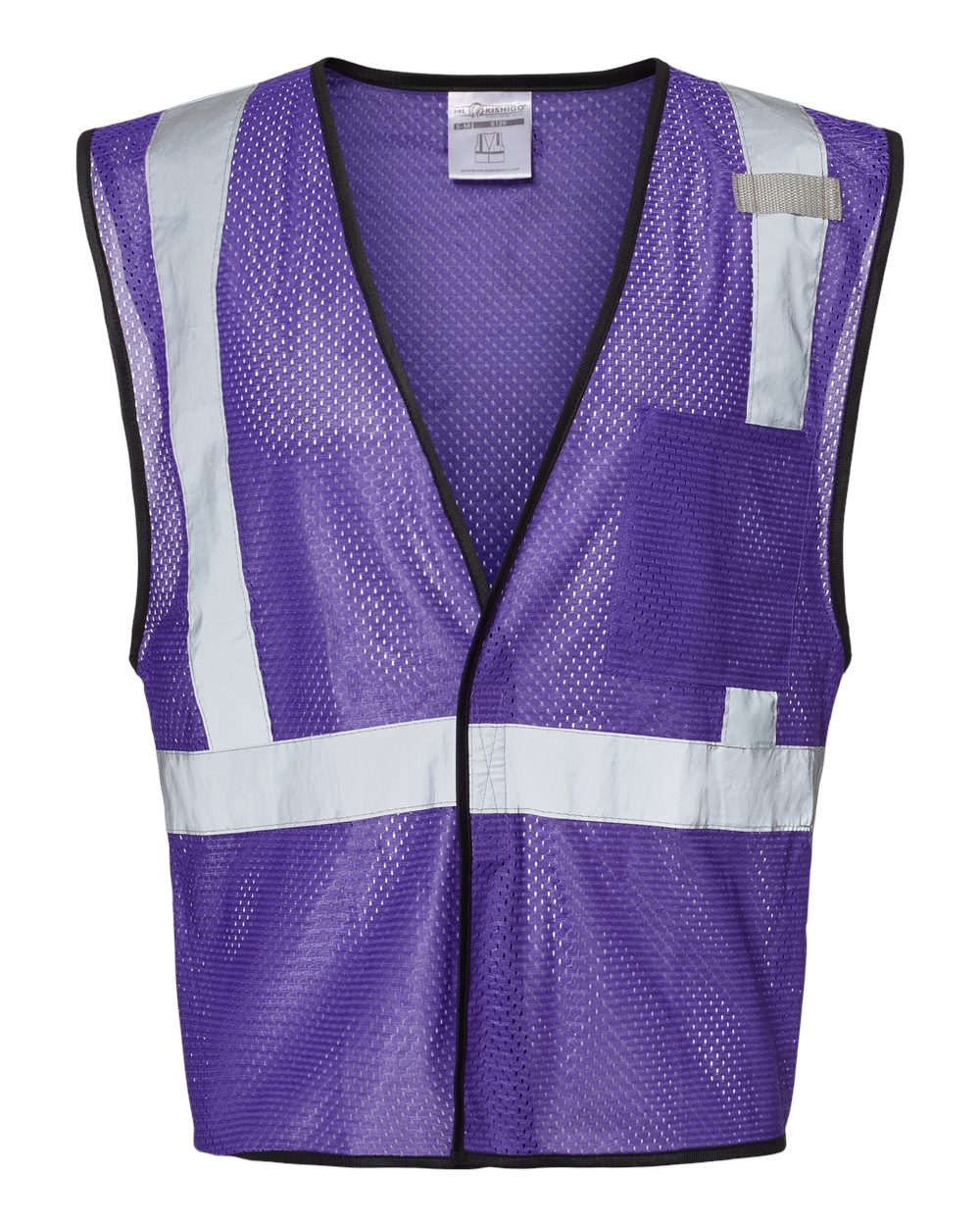 Front View of Purple - B129 EV Series® Enhanced Visibility Non-ANSI Vest - B120-131