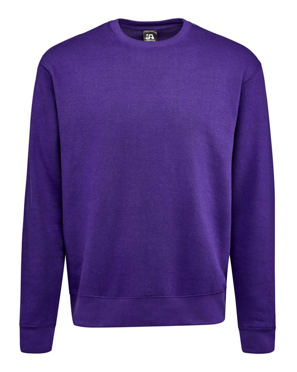 Front View of Purple BTB Fleece Crewneck Sweatshirt - 8721