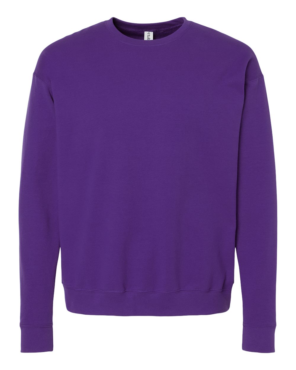 Front View of Purple Fleece Crewneck Sweatshirt - 340