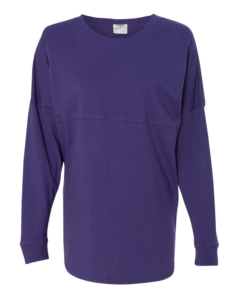 Front View of Purple Game Day Jersey Long Sleeve T-Shirt - 8229