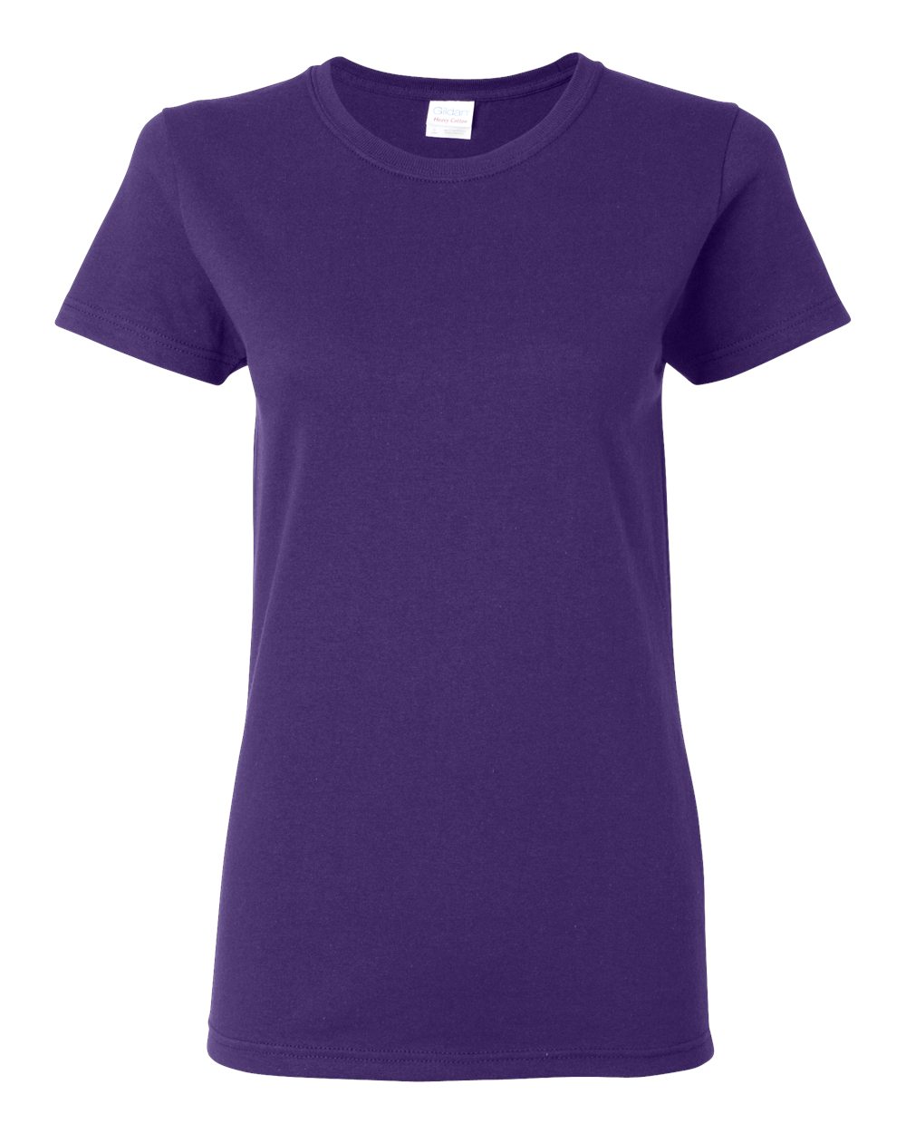 Front View of Purple Heavy Cotton™ Women’s T-Shirt - 5000L