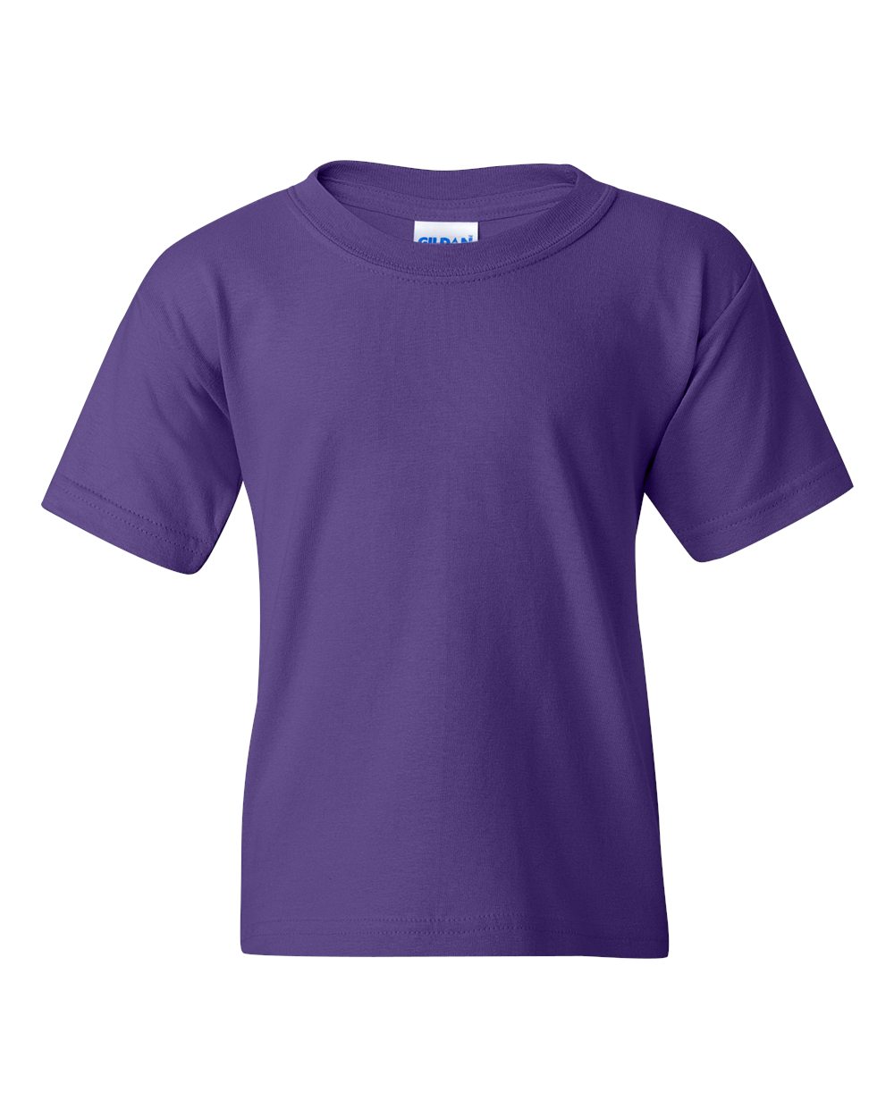 Front View of Purple Heavy Cotton™ Youth T-Shirt - 5000B