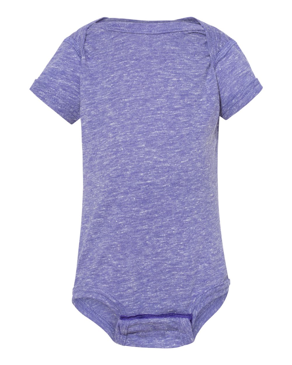 Front View of Purple Melange Infant Harborside Mélange Bodysuit - 4491