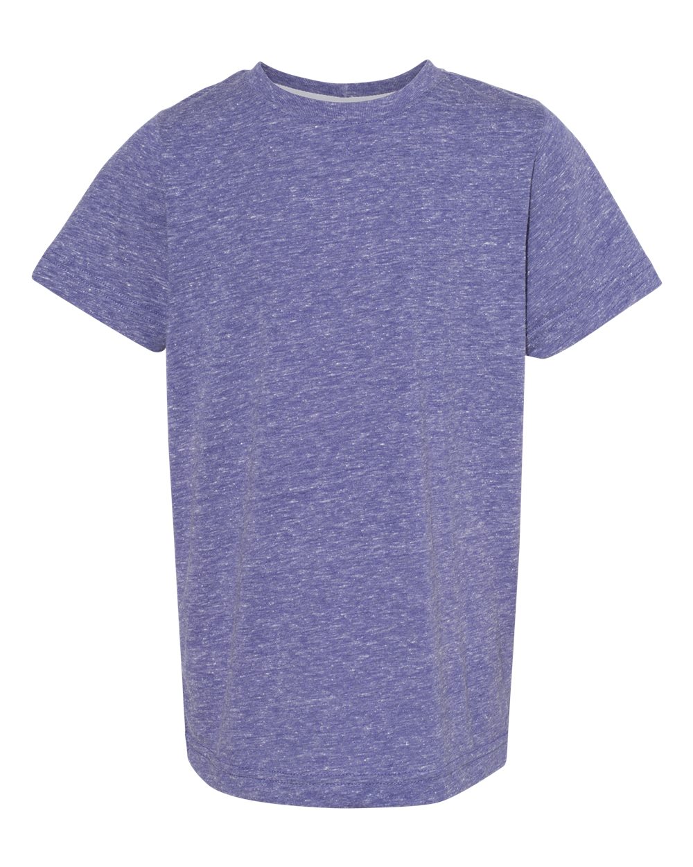 Front View of Purple Melange Youth Harborside Mélange Tee - 6191