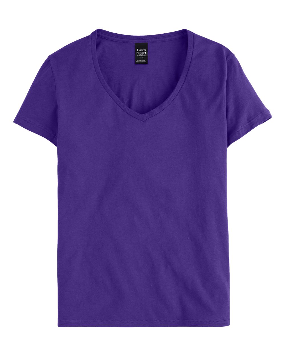 Front View of Purple Perfect-T Women’s V-Neck T-Shirt - S04V