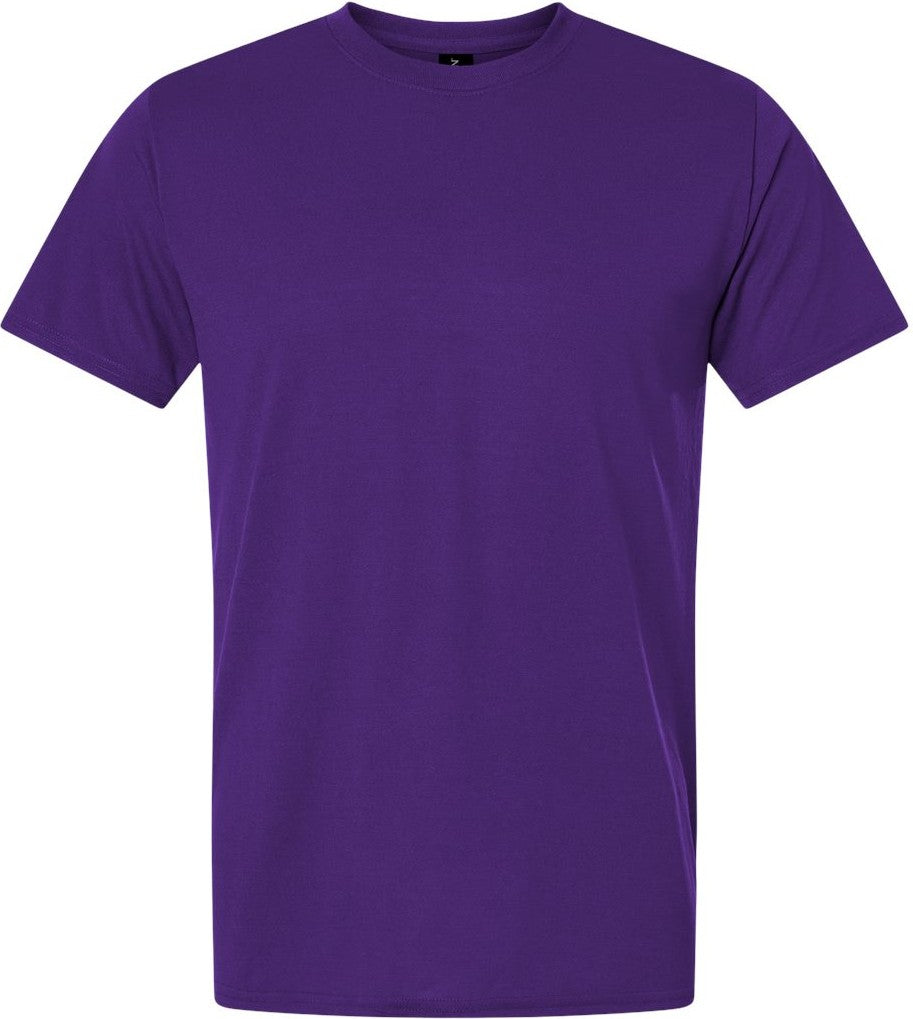 Front View of Purple Performance® T-Shirt - 42000