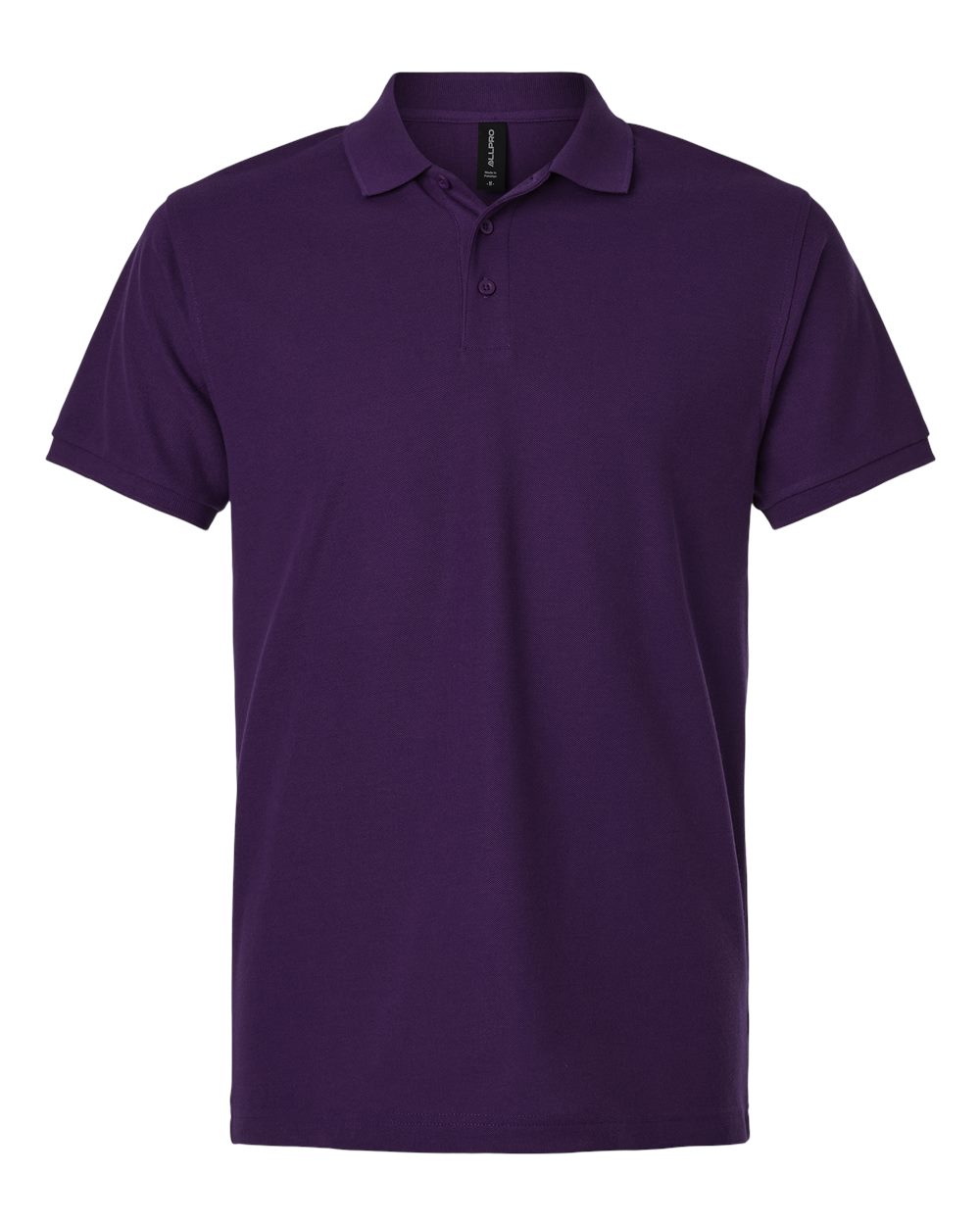 Front View of Purple Pique Polo - 62800