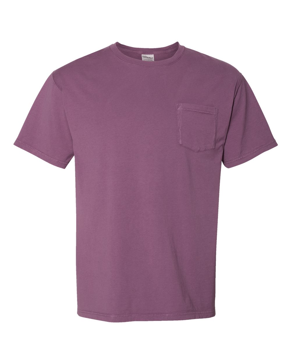 Front View of Purple Plum Raisin Garment-Dyed Pocket T-Shirt - GDH150