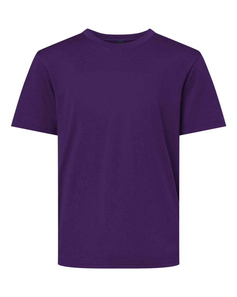Front View of Purple Pro-Lock Youth Performance T-Shirt - 48000Y