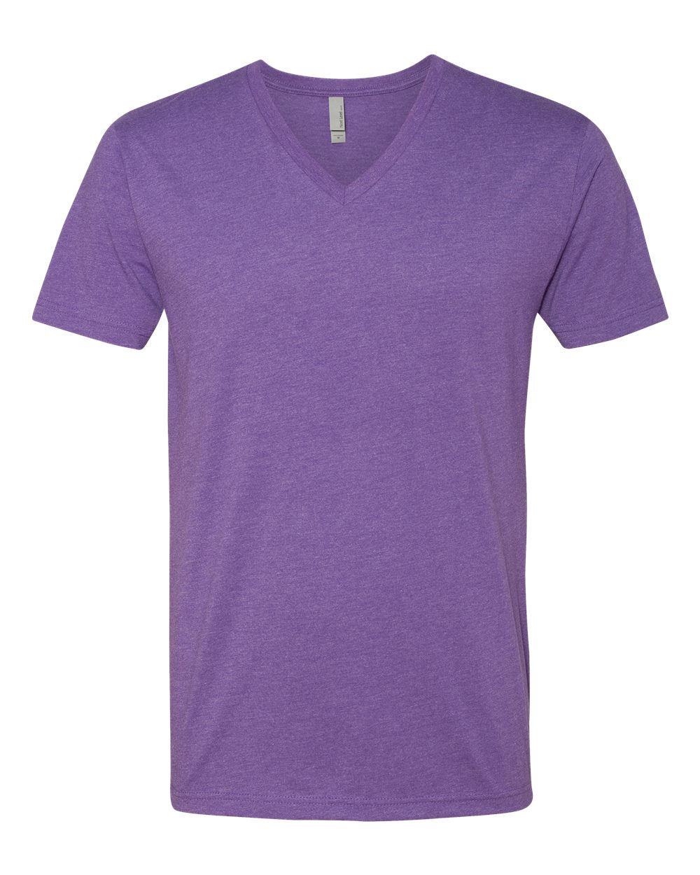 Front View of Purple Rush CVC V-Neck T-Shirt - 6240