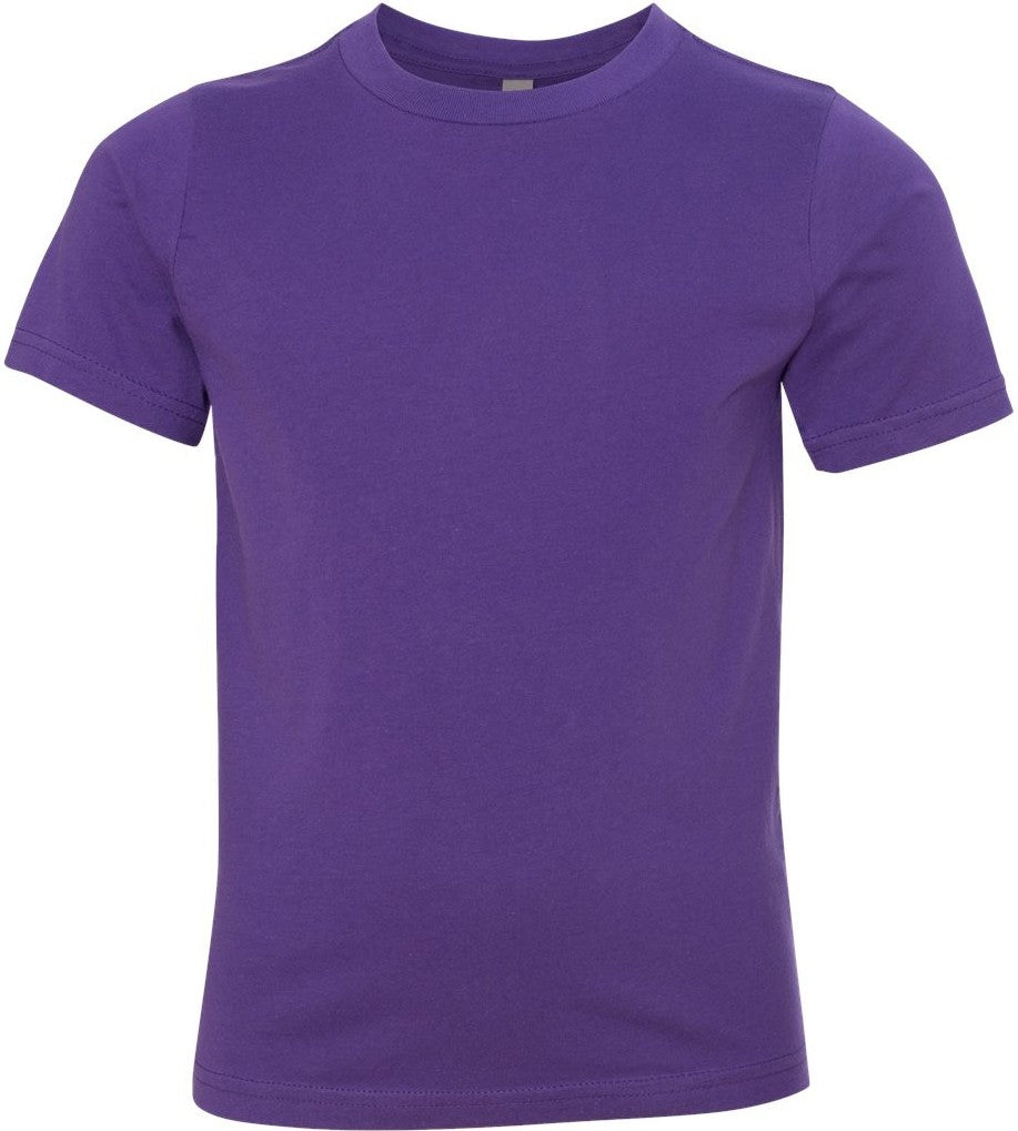 Front View of Purple Rush Youth Cotton T-Shirt - 3310