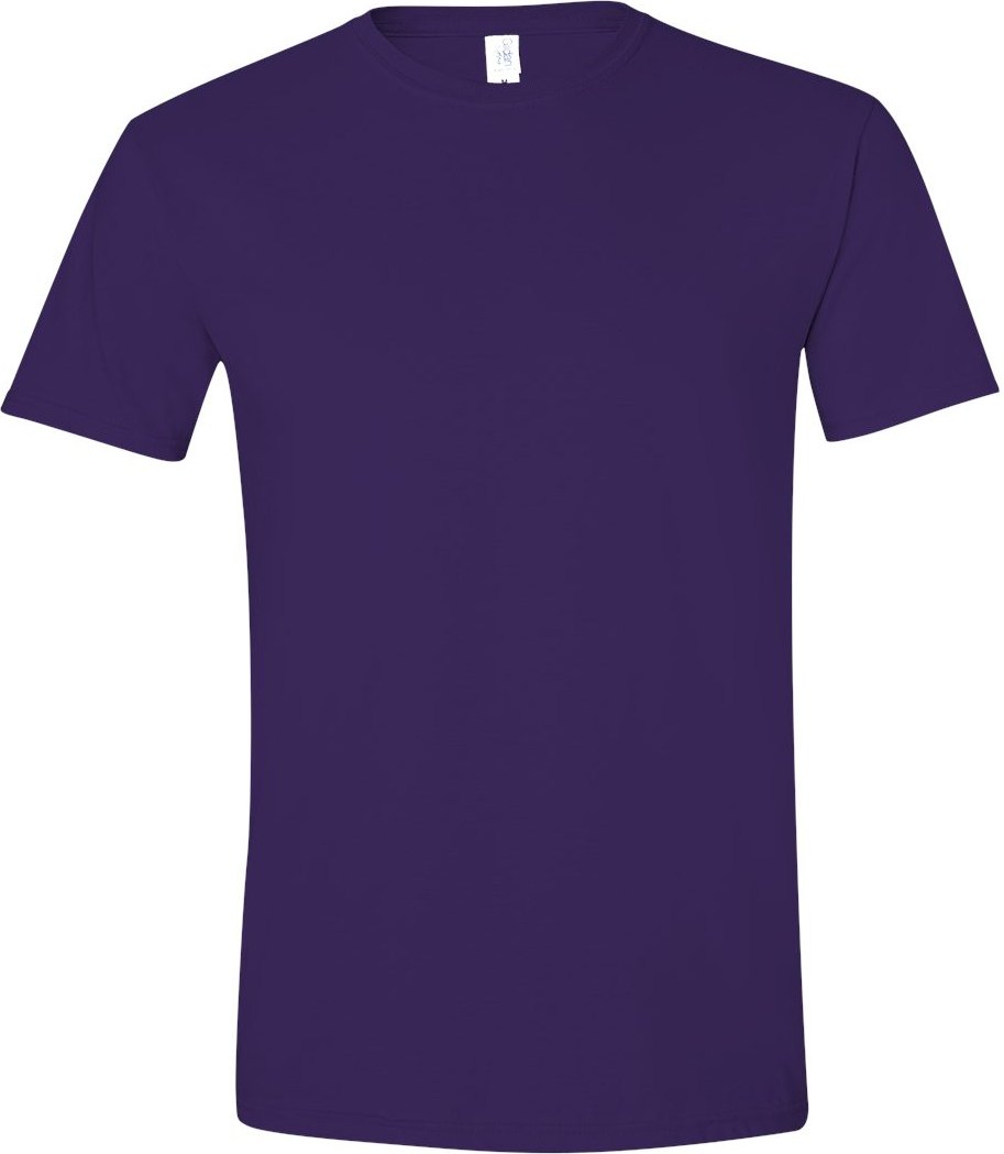 Front View of Purple Softstyle® T-Shirt - 64000