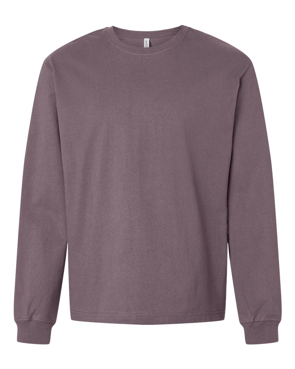 Front View of Purple Storm 7.5 oz Heavyweight Long Sleeve Tee - 4651