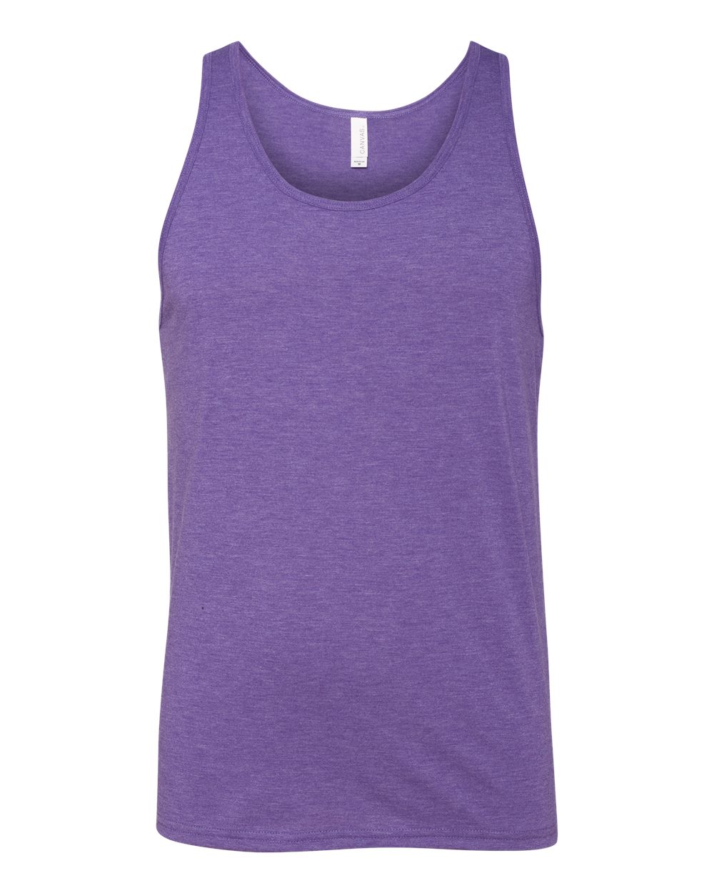Front View of Purple Triblend Jersey Tank - 3480