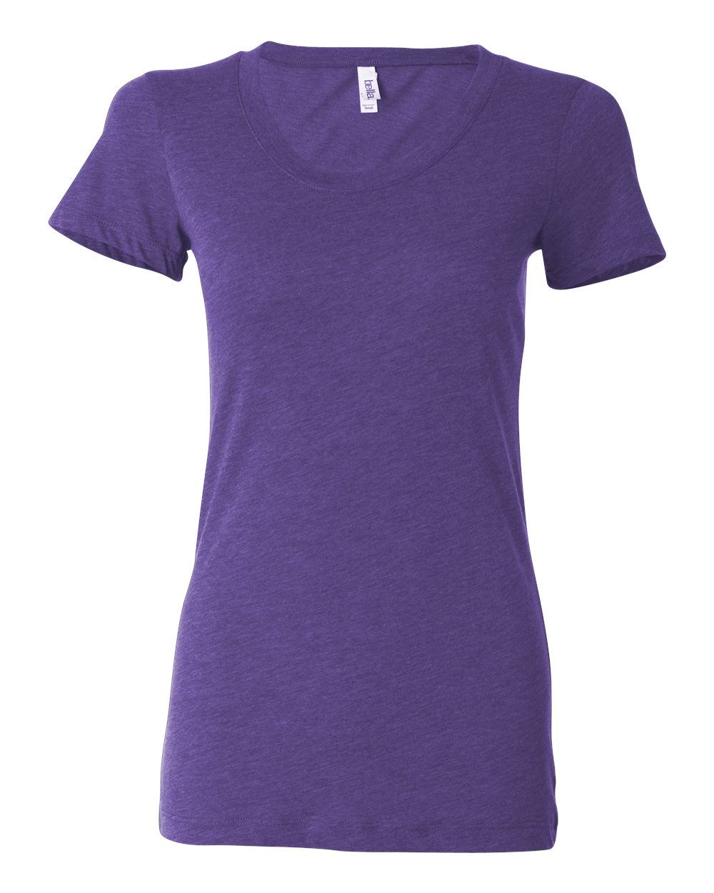 Front View of Purple Triblend Women's Triblend Tee - 8413