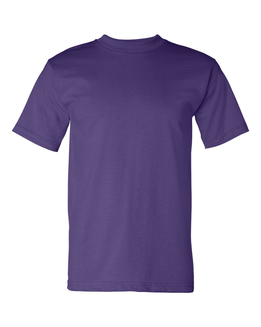 Front View of Purple USA-Made Heavyweight T-Shirt - 5100