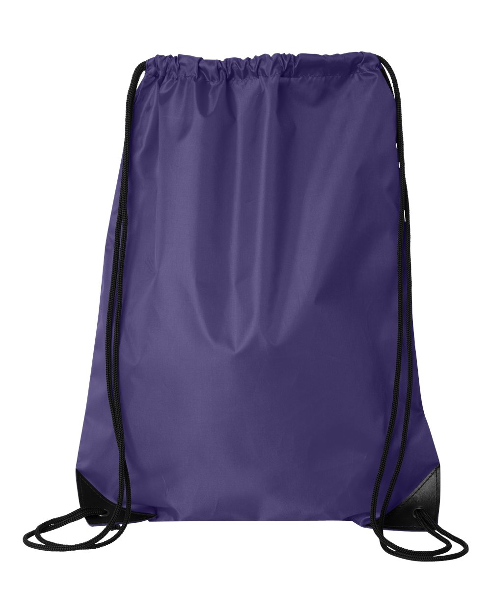 Front View of Purple Value Drawstring Backpack - 8886