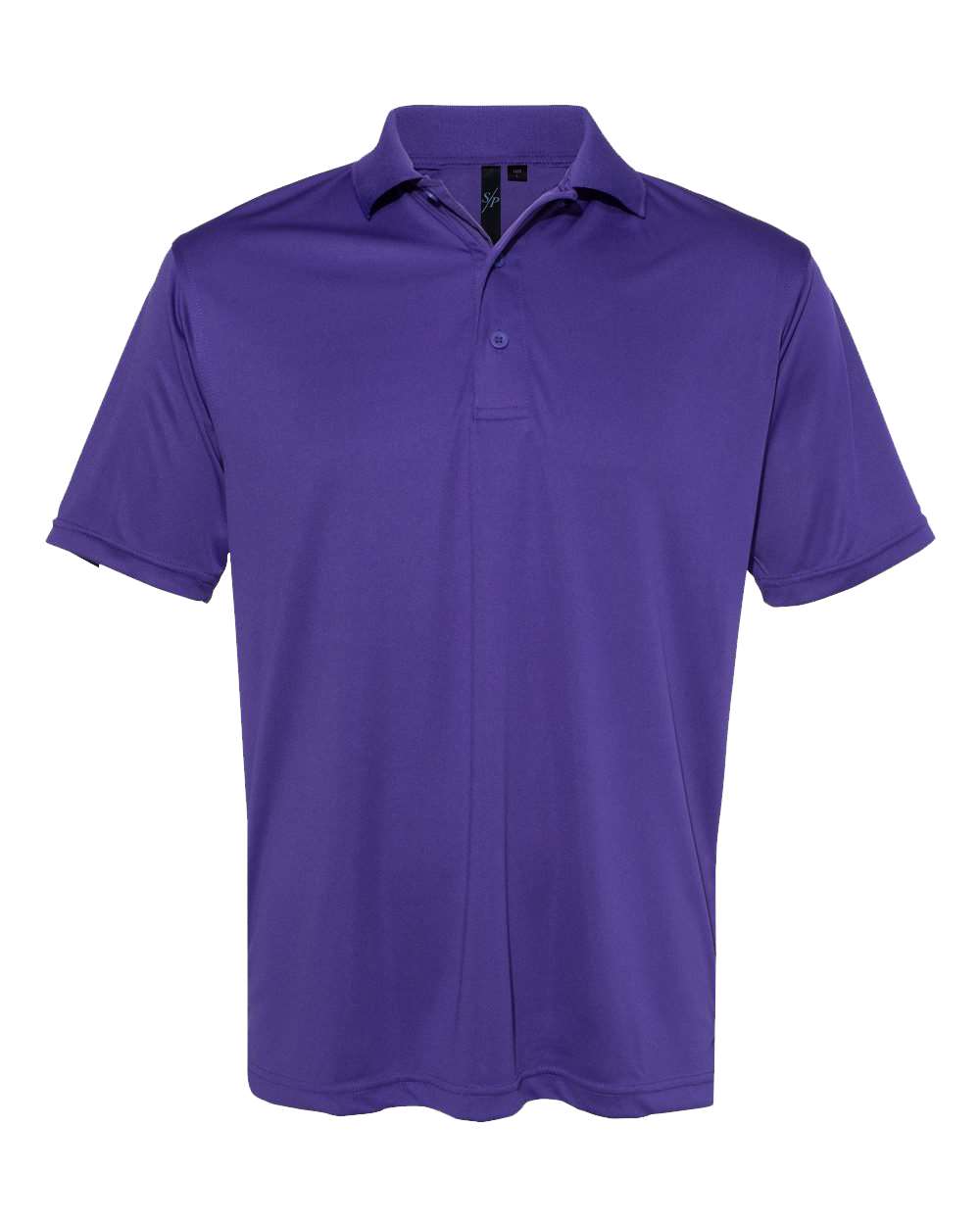 Front View of Purple Value Polyester Polo - 0100
