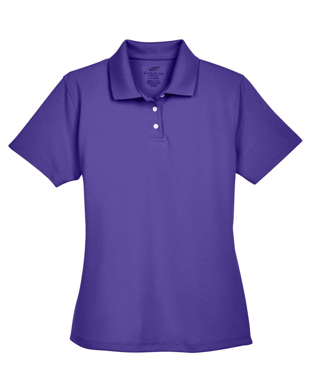 Front View of Purple Women's Cool & Dry Stain-Release Performance Polo - 8445L