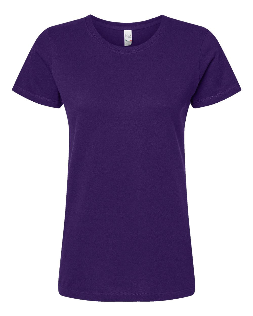 Front View of Purple Women's Gold Soft Touch T-Shirt - 4810