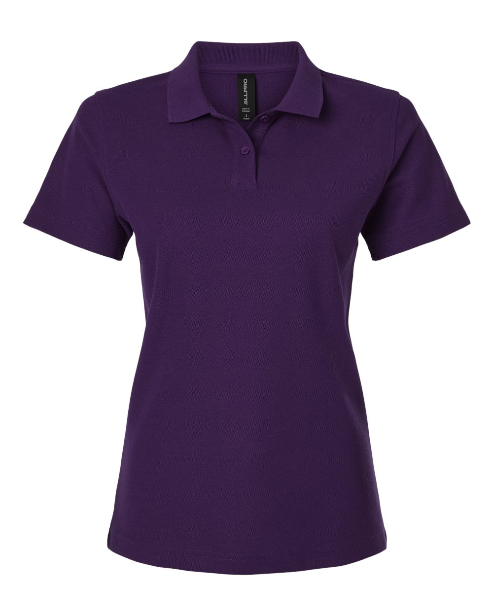 Front View of Purple Women's Pique Polo - 62800L