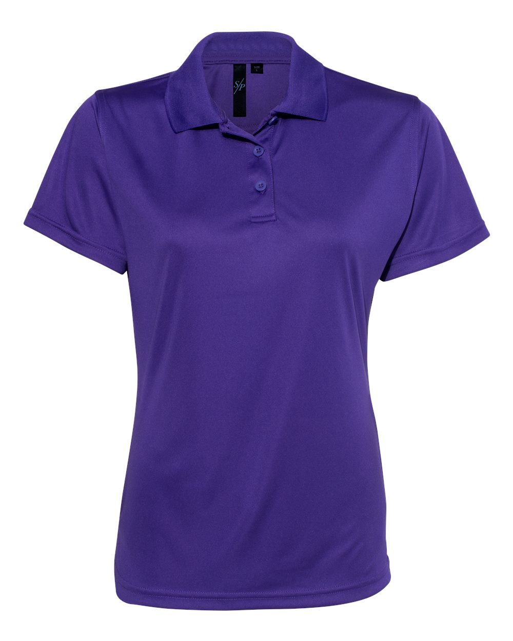 Front View of Purple Women's Value Polyester Polo - 5100