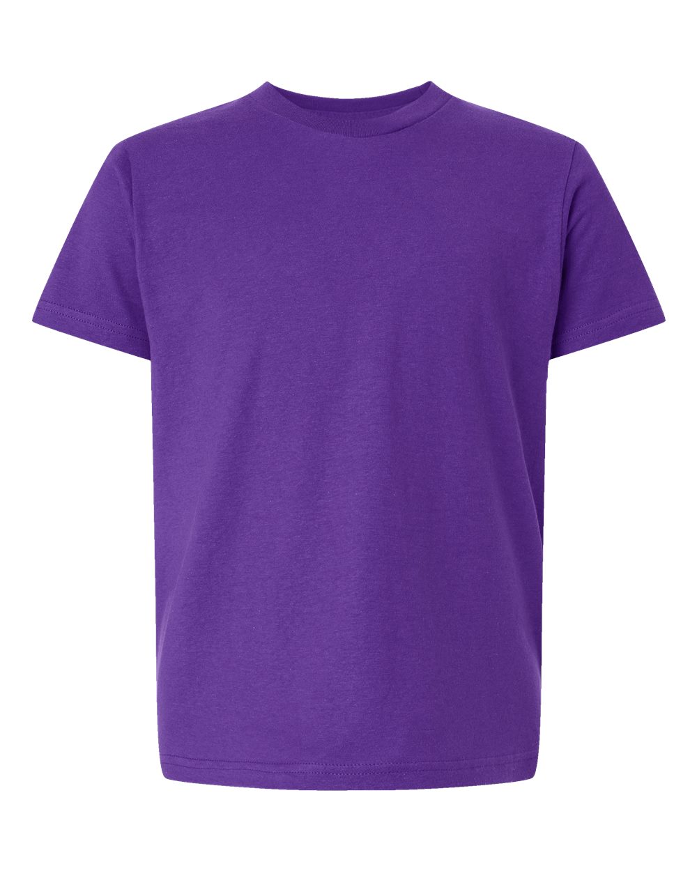 Front View of Purple Youth Fine Jersey T-Shirt - 235