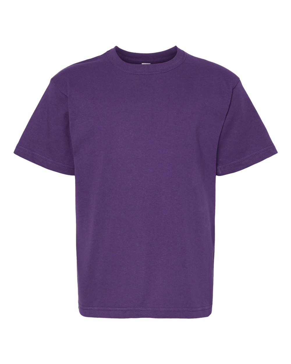 Front View of Purple Youth Gold Soft Touch T-Shirt - 4850