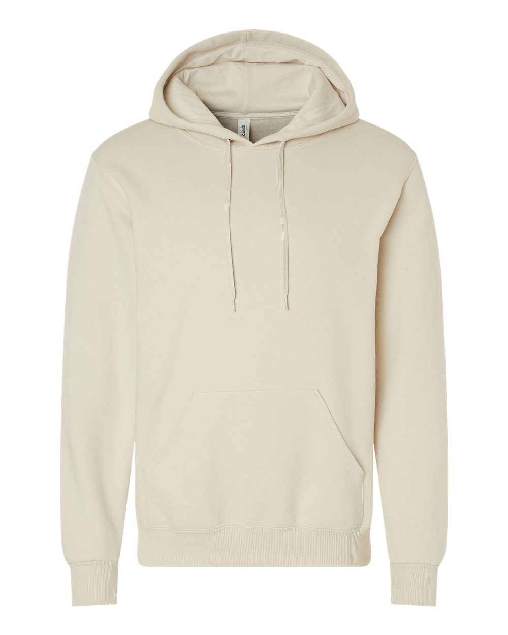 Front View of Putty Eco™ Premium Blend Ring-Spun Hooded Sweatshirt - 700MR