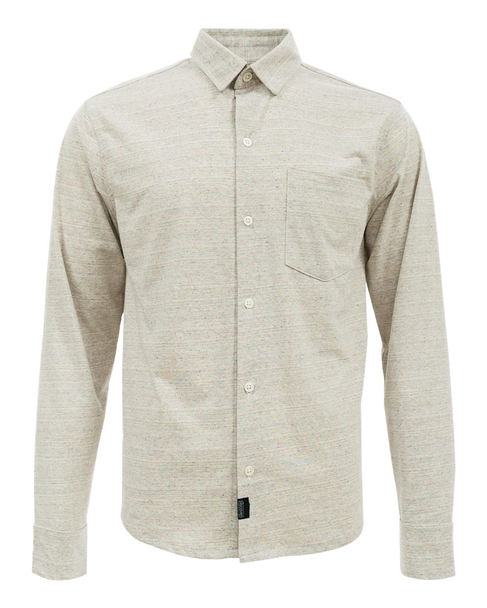 Front View of Rainbow Eco Button Down Shirt - EC650