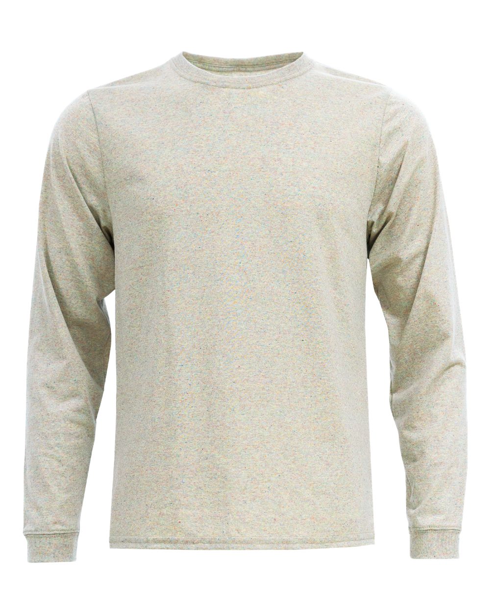 Front View of Rainbow Eco Long Sleeve T-Shirt - EC102