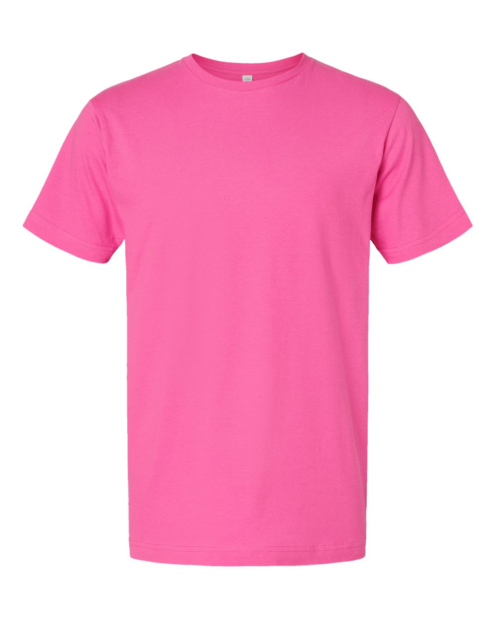 Front View of Raspberry Fine Jersey Tee - 6901