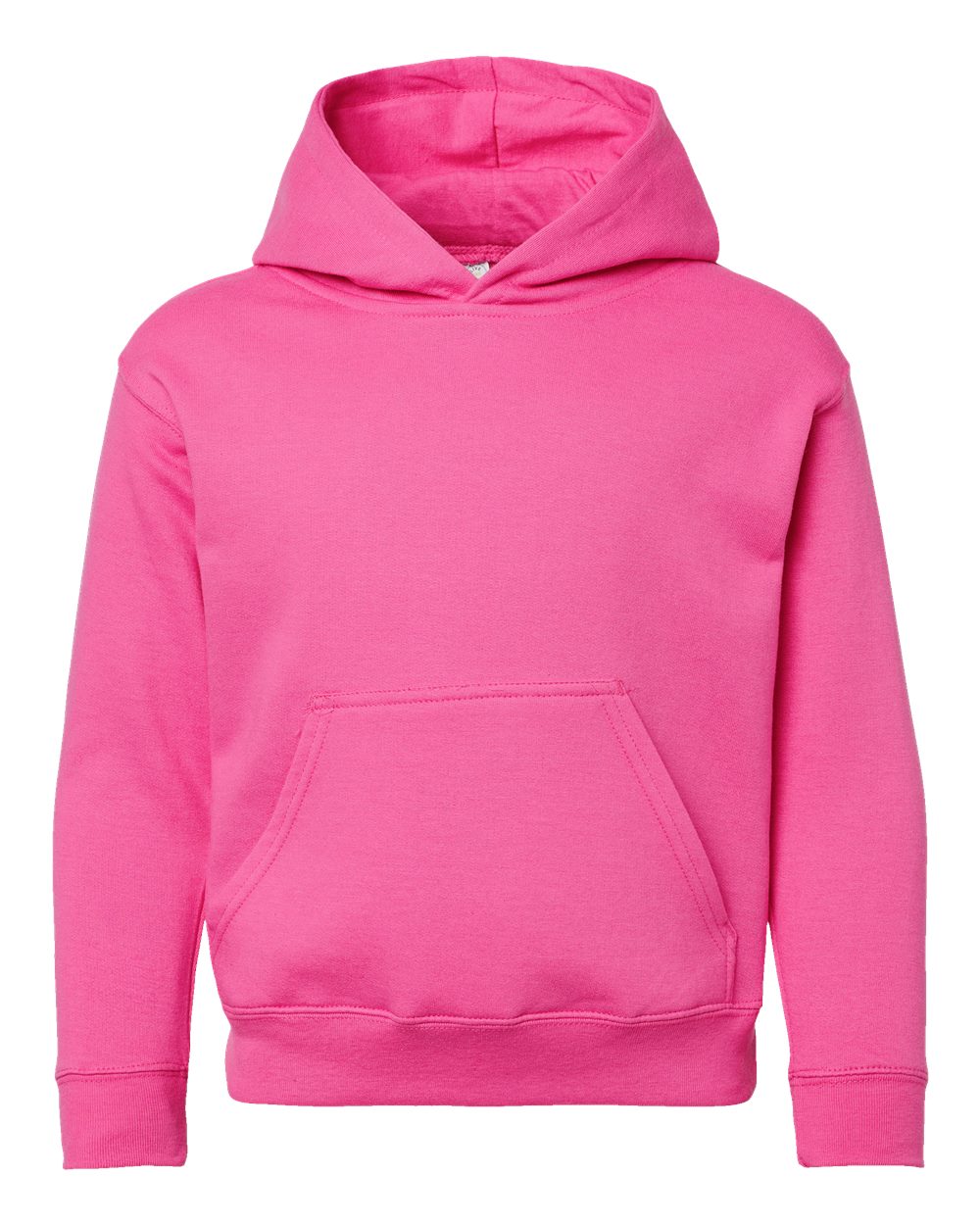 Front View of Raspberry Youth Fleece Hoodie - 2296