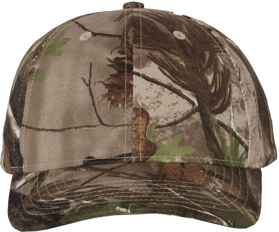 Front View of Realtree AP Green Licensed Camo Cap - LC10
