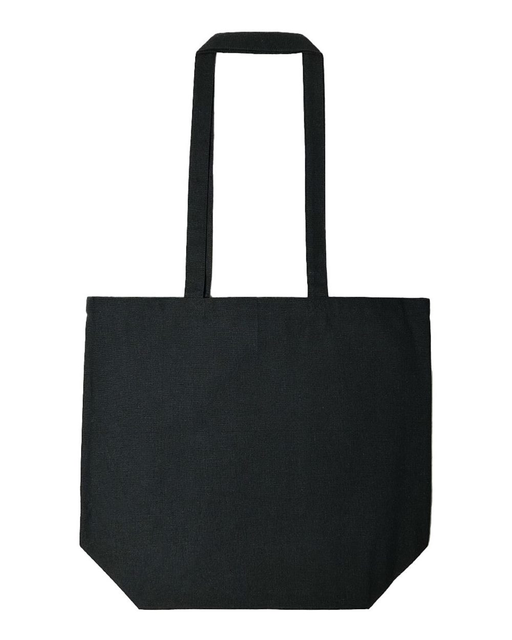 Front View of Recycled Black Star of India Midweight Recycled Canvas Tote - 8866R