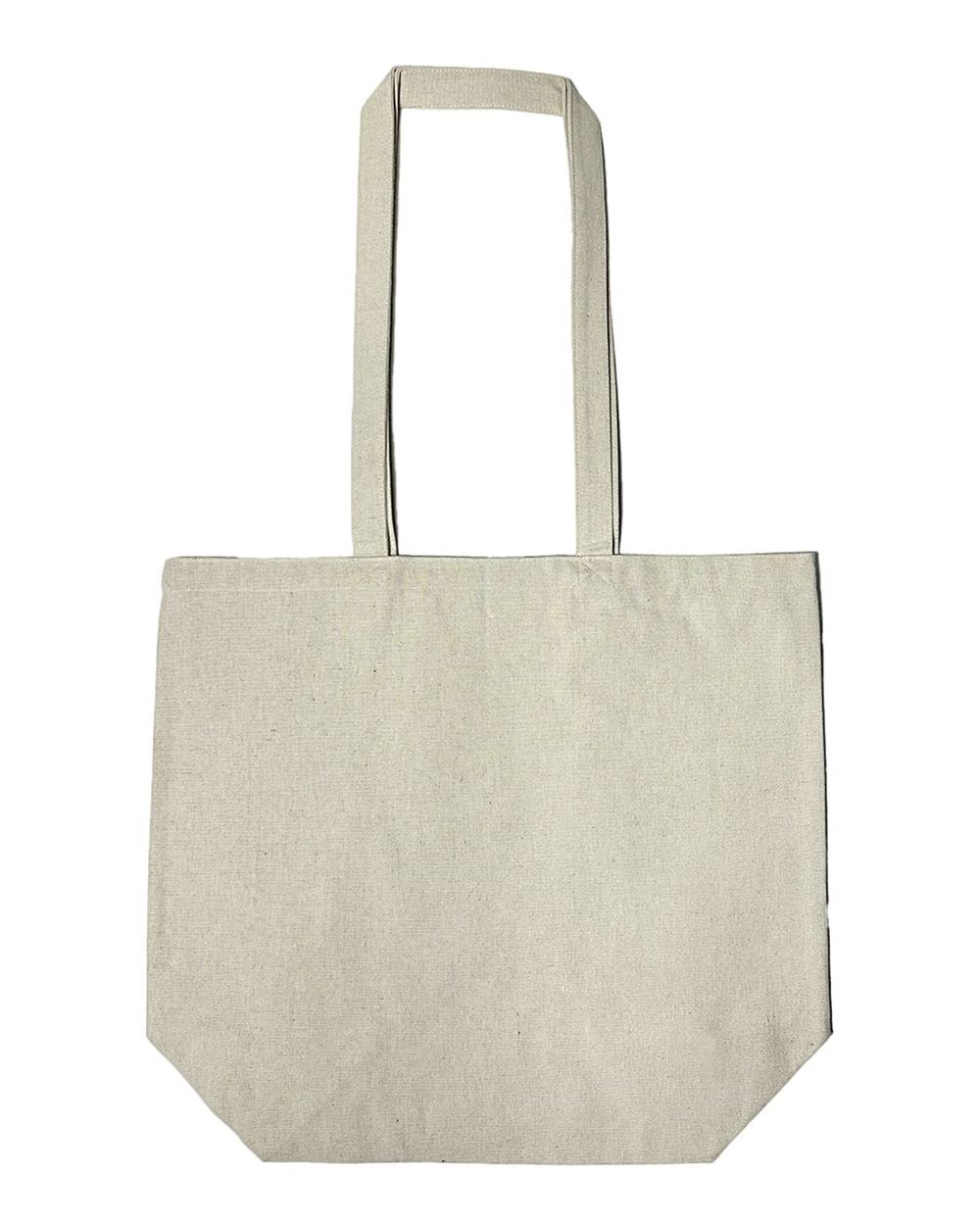 Front View of Recycled Natural Star of India Midweight Recycled Canvas Tote - 8866R