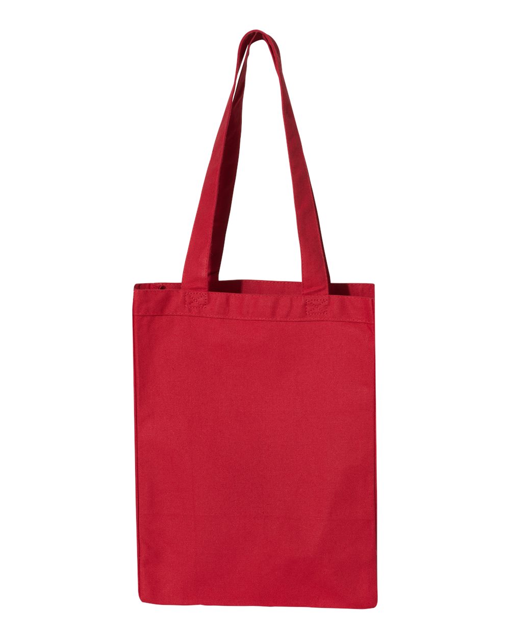 Front View of Red 12L Gussetted Shopping Bag - Q1000