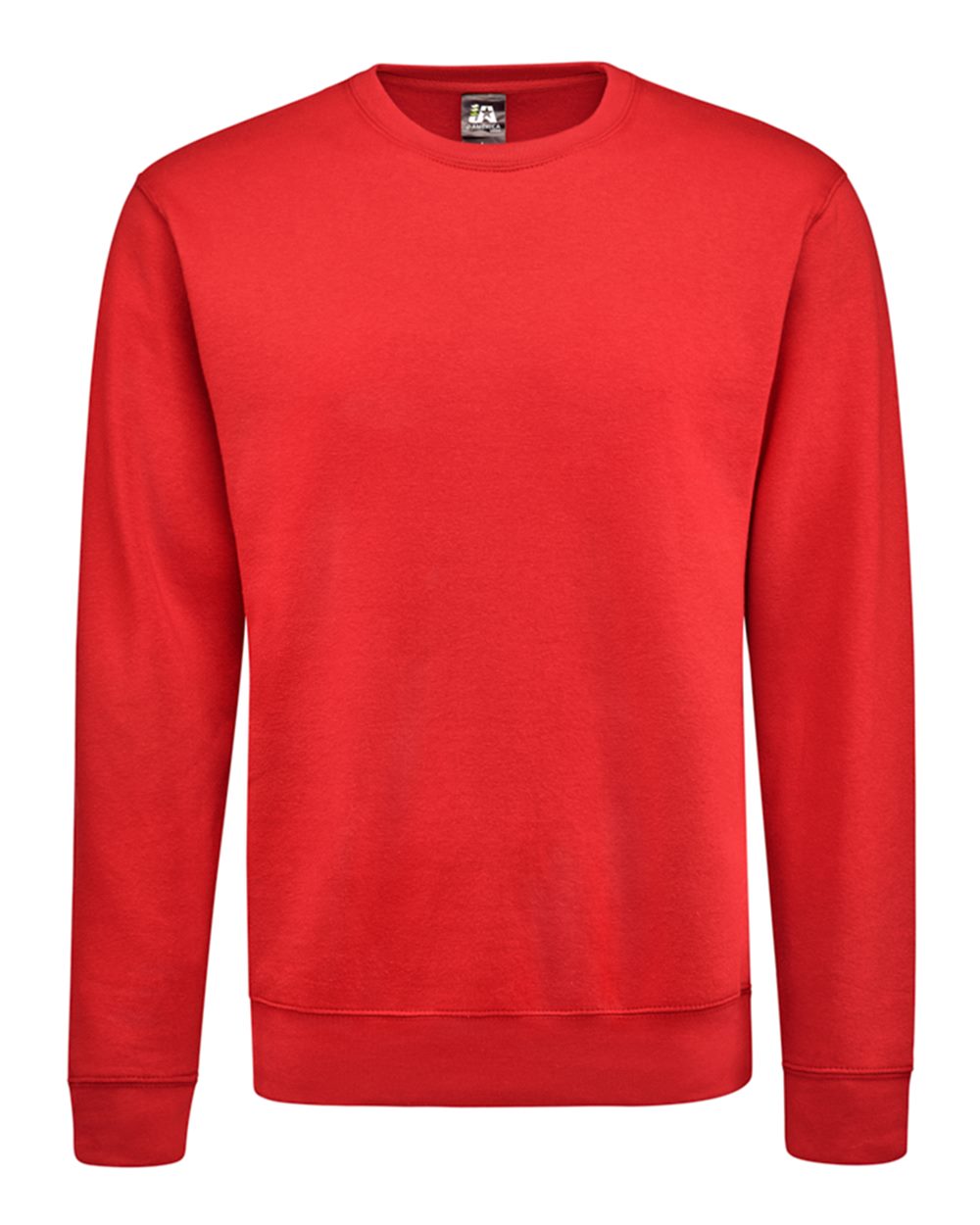 Front View of Red BTB Fleece Crewneck Sweatshirt - 8721
